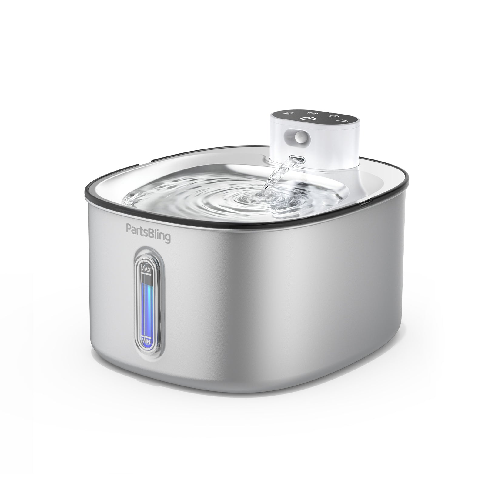 4.2L Cordless Cat Water Fountain - Wireless Stainless Steel Pet Auto Dispenser for Cats & Dogs