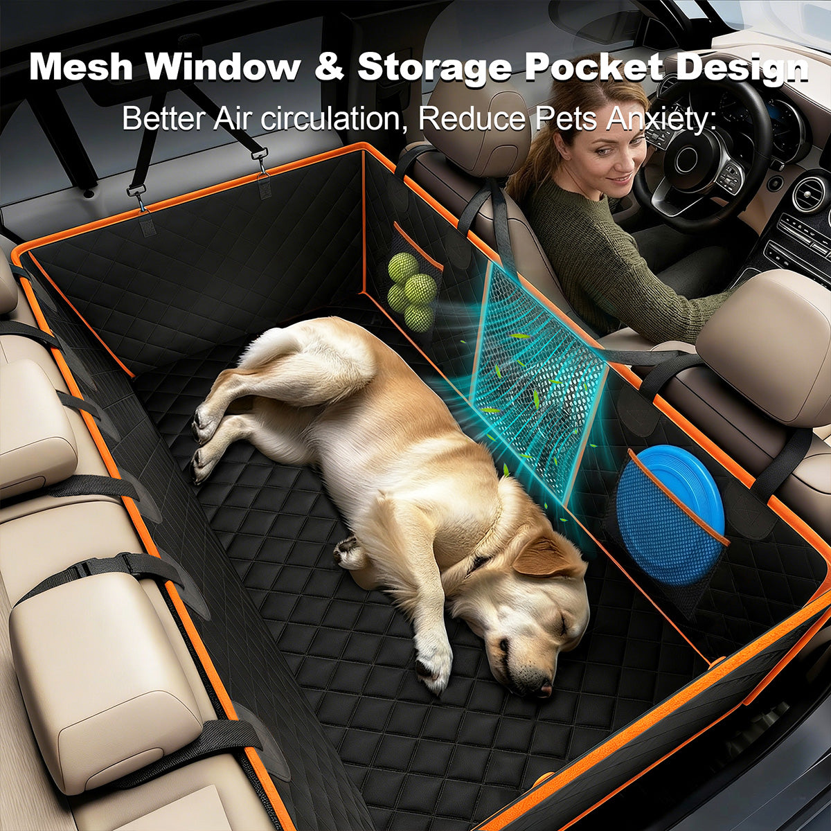 Hard Bottom Convertible Dog Car Seat Cover