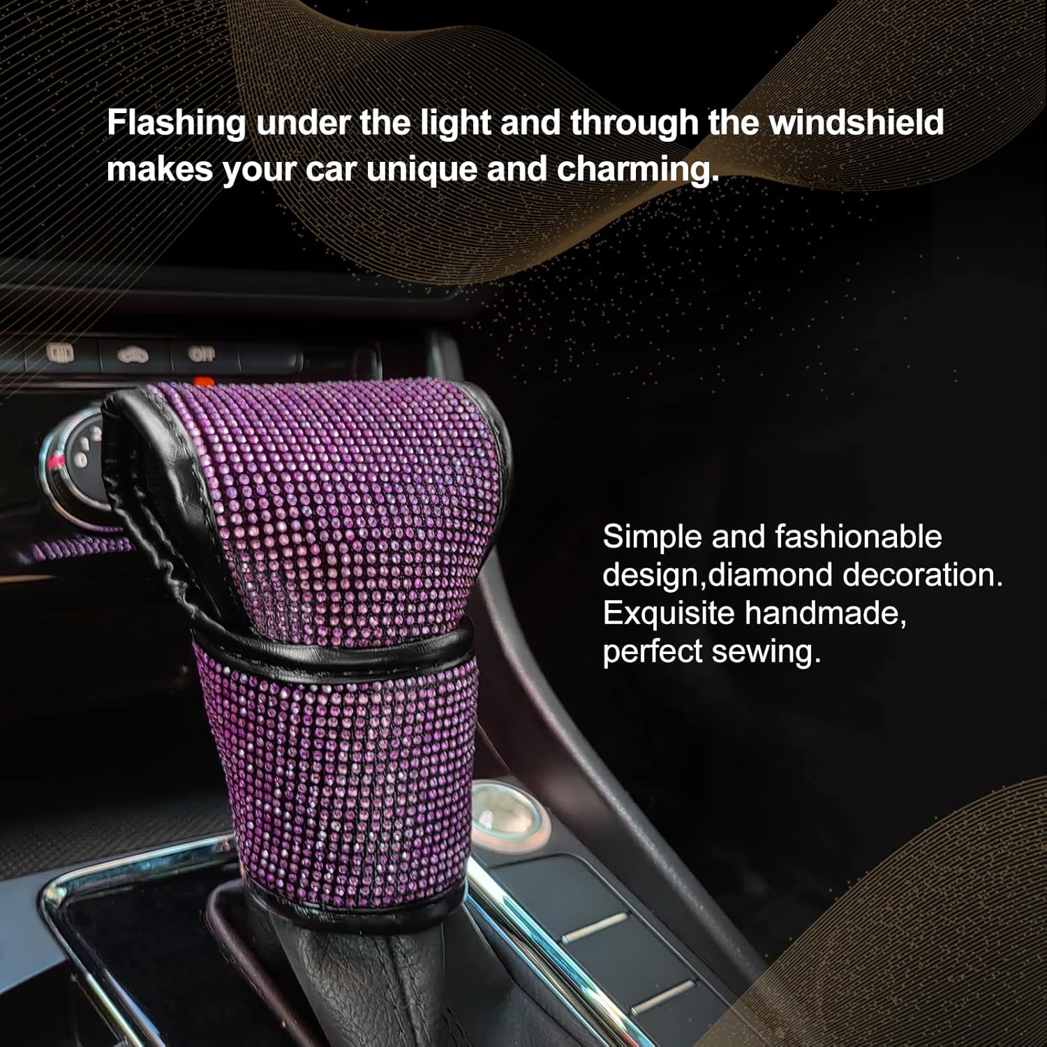 Pink Bling Shift Knob Cover