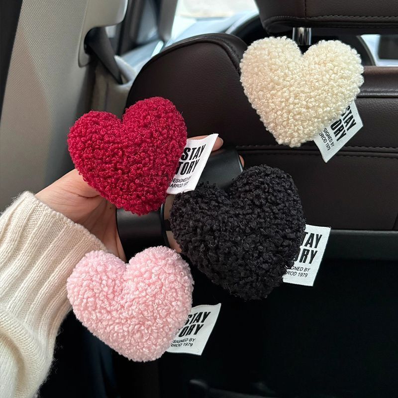 Car Seat Back Hook with Plush Heart