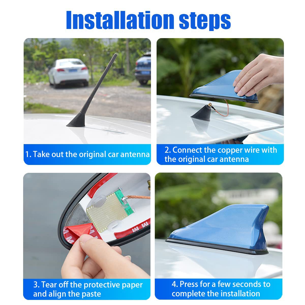 Car Antenna Roof Shark Fin Antenna Universal