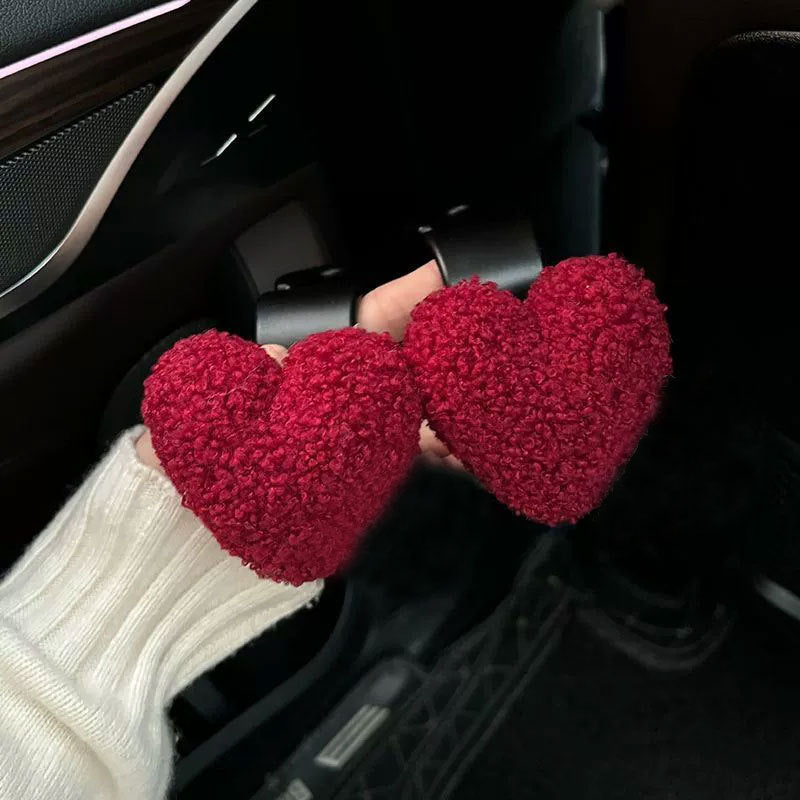 Car Seat Back Hook with Plush Heart