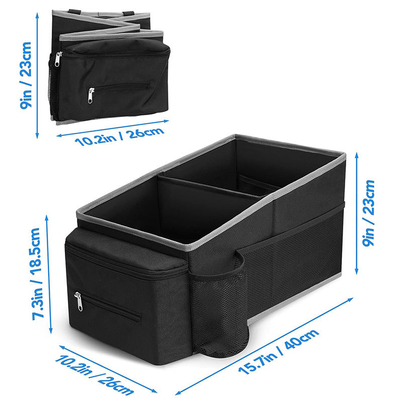 Black Collapsible Car Trunk Organizer