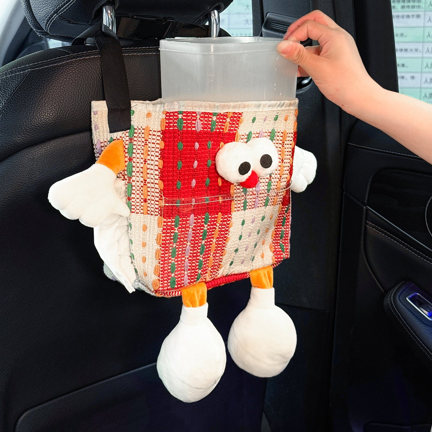 Red Cartoon Car Seat Organizer