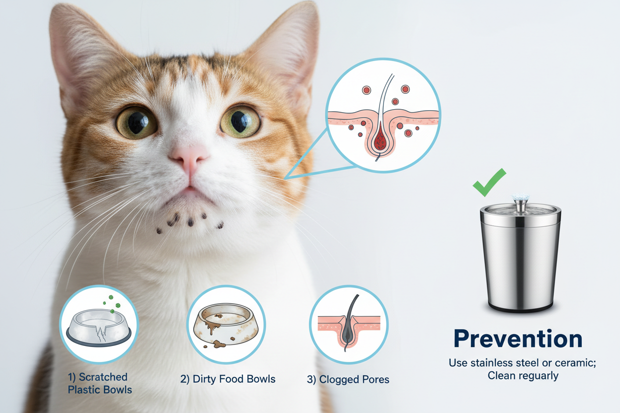 Why Does My Cat Have a Black Chin? Causes, Treatment & Prevention Guide