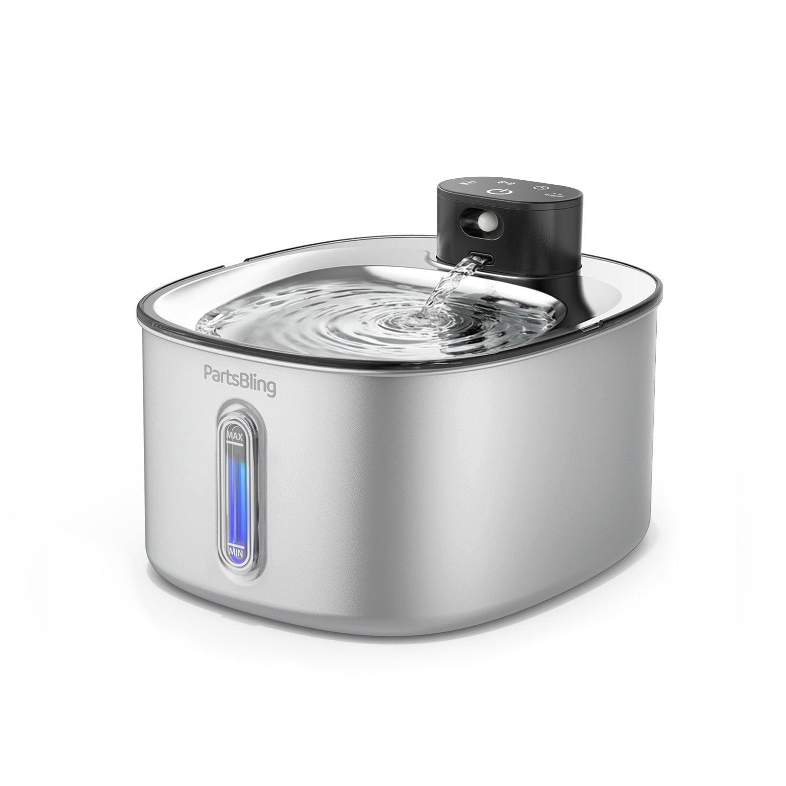 4.2L Cordless Cat Water Fountain - Wireless Stainless Steel Pet Auto Dispenser for Cats & Dogs