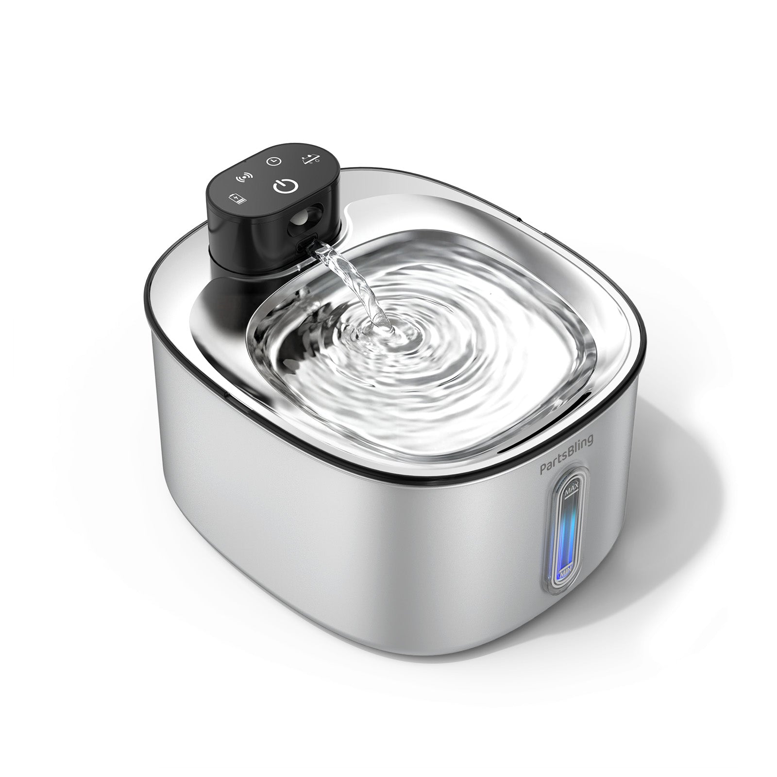 4.2L Cordless Cat Water Fountain - Wireless Stainless Steel Pet Auto Dispenser for Cats & Dogs