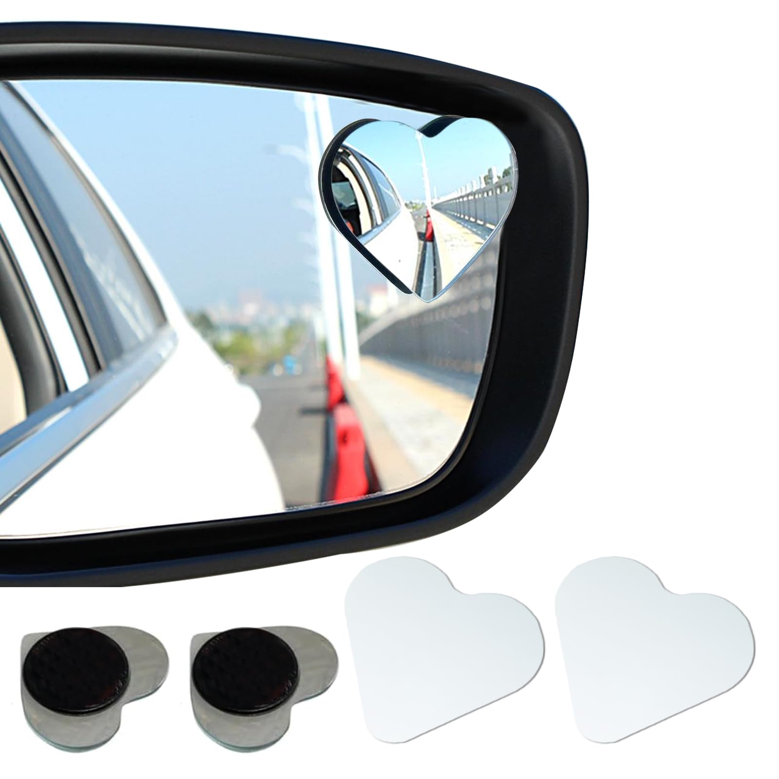 Heart Shaped Blind Spot Mirror Set