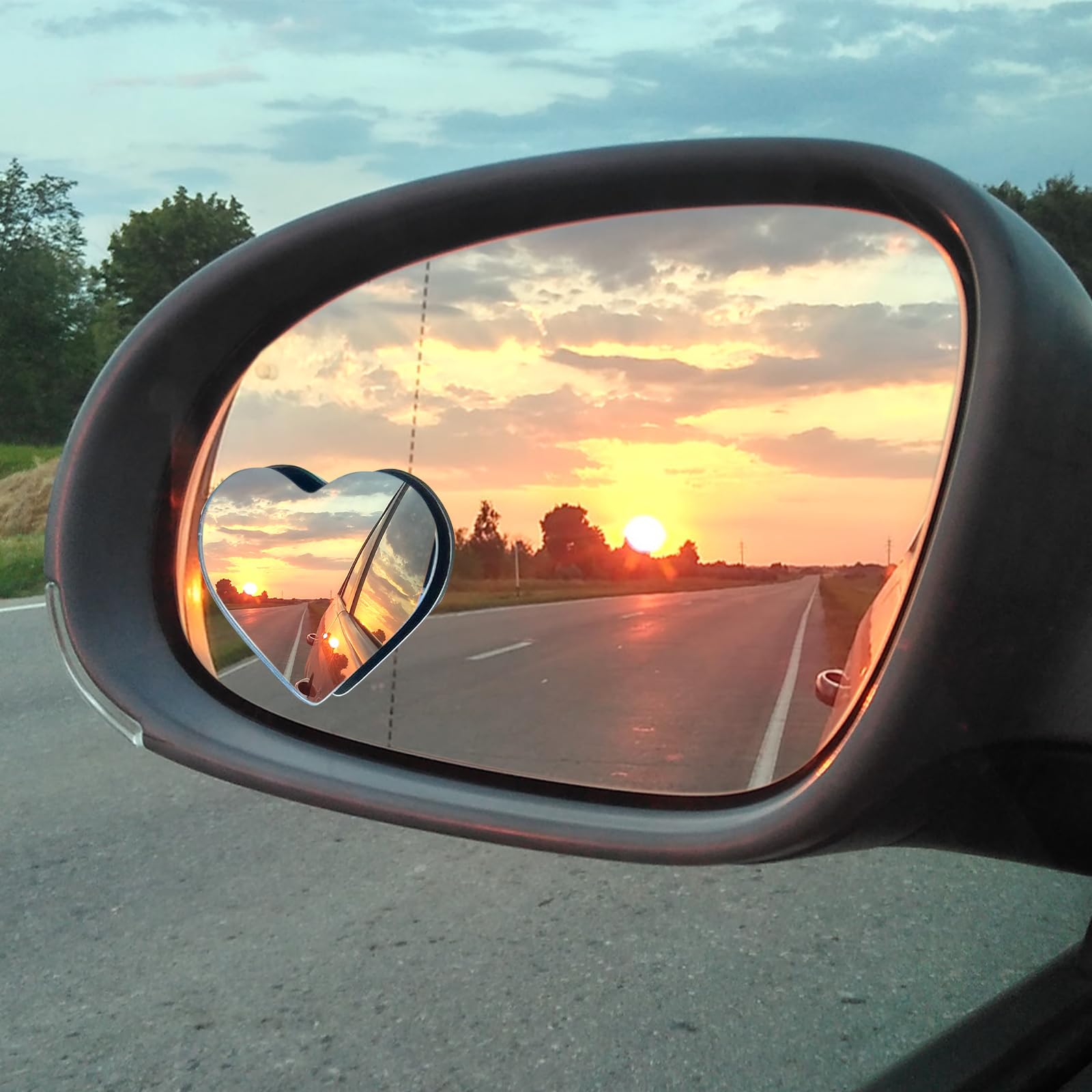 Heart Shaped Blind Spot Mirror Set
