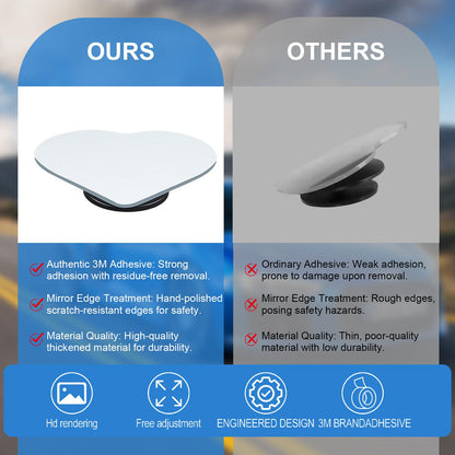 Heart Shaped Blind Spot Mirror Set