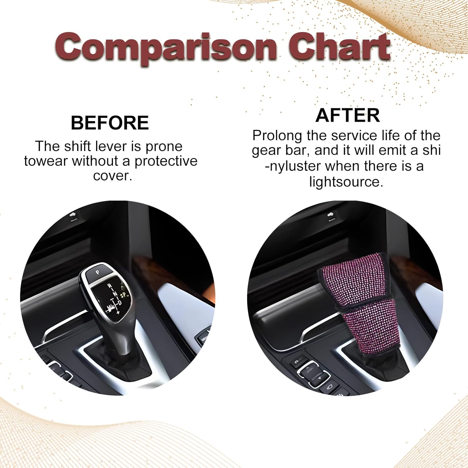 Pink Bling Shift Knob Cover