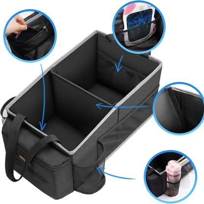 Black Collapsible Car Trunk Organizer