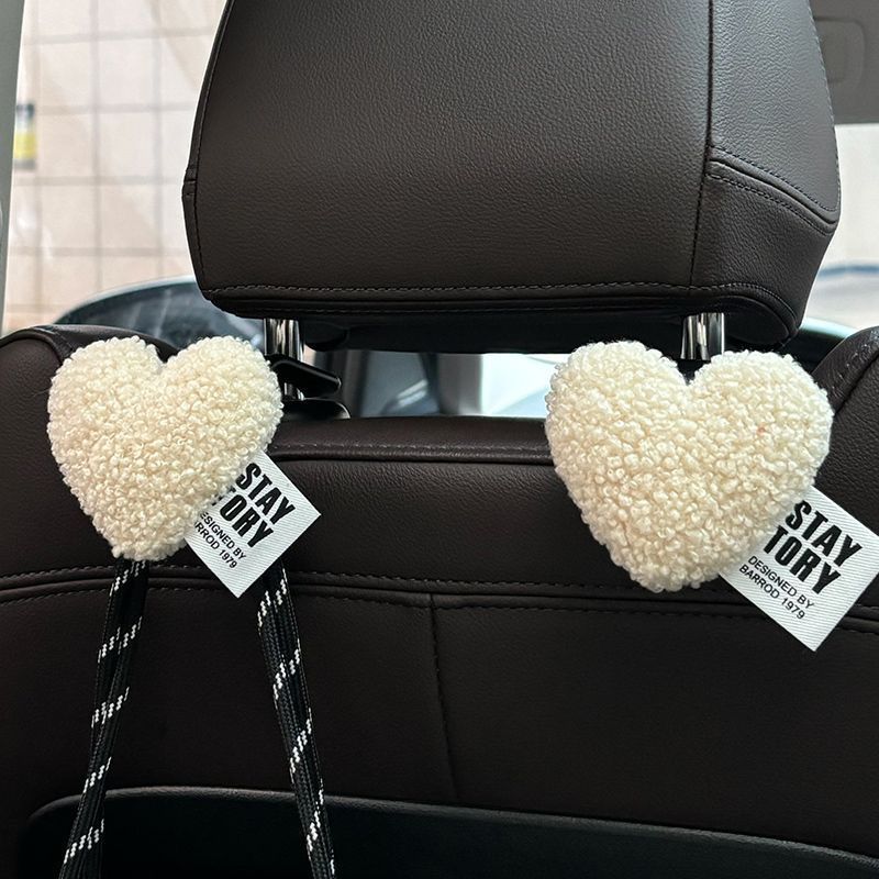Car Seat Back Hook with Plush Heart