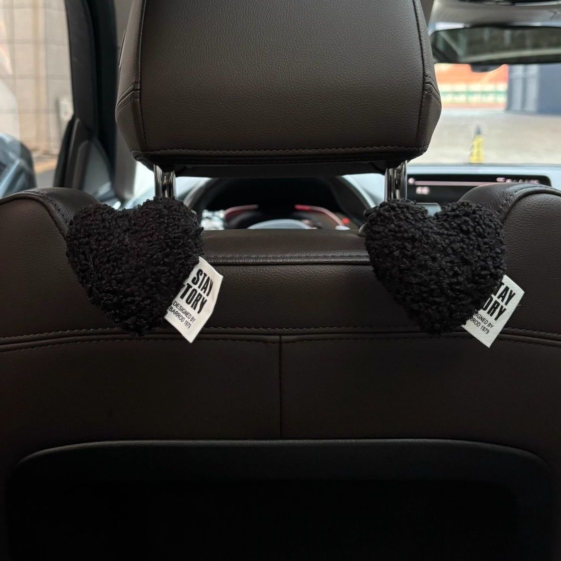 Car Seat Back Hook with Plush Heart
