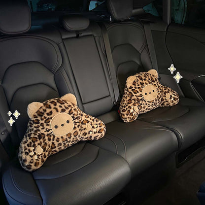 Leopard Car Lumbar Support Cushion