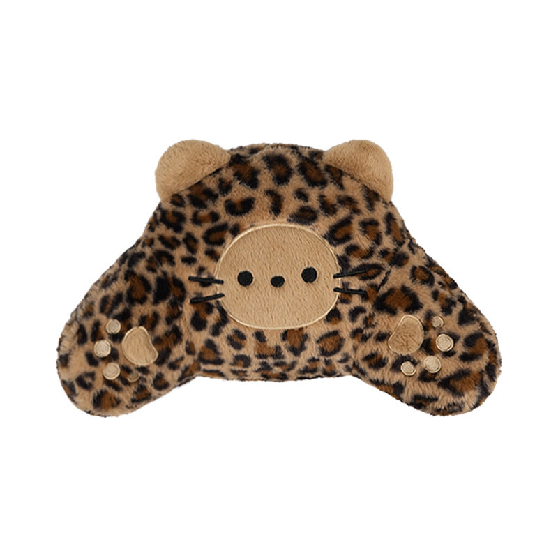 Leopard Car Lumbar Support Cushion