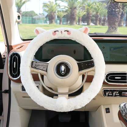Plush Cat Steering Wheel Cover