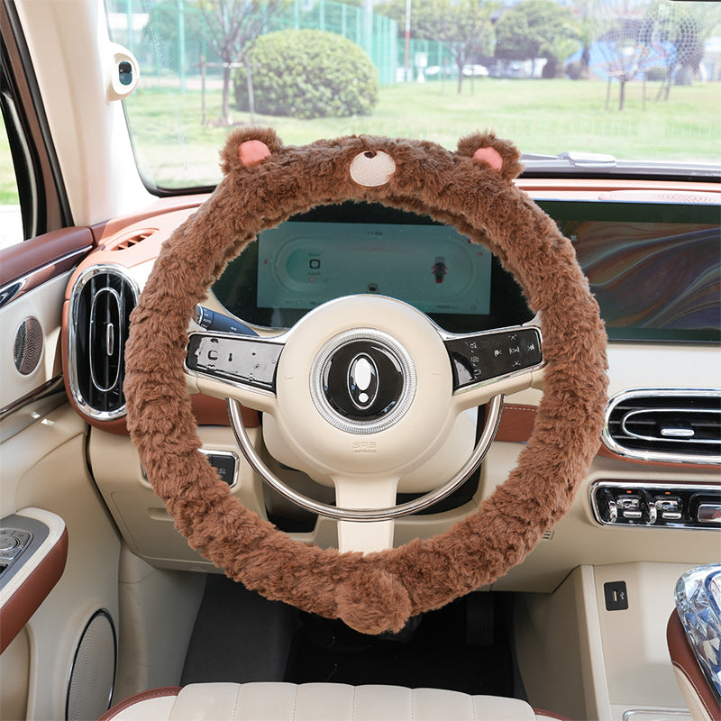 Plush Bear Steering Wheel Cover