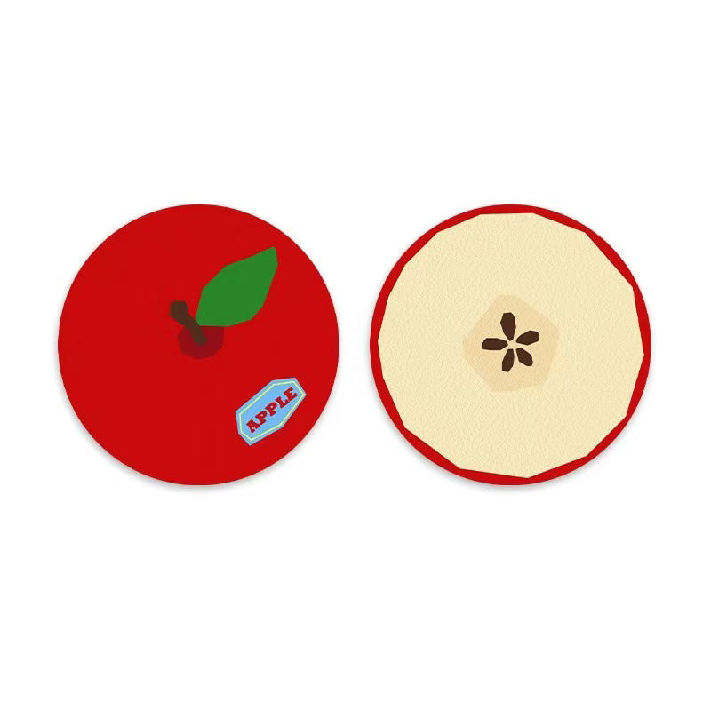 Red Apple Car Cup Holder Coasters