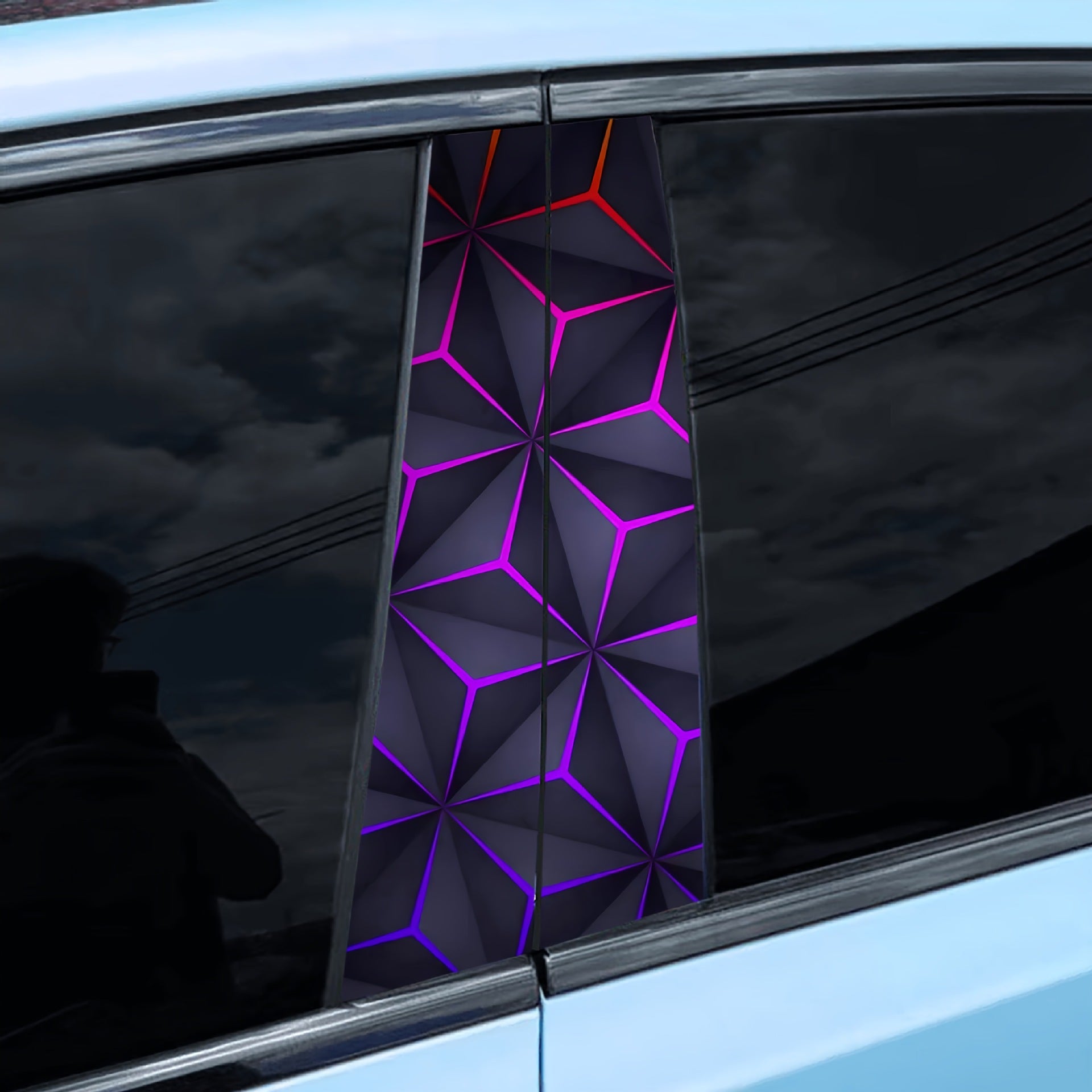 Geometric Block Car Sticker