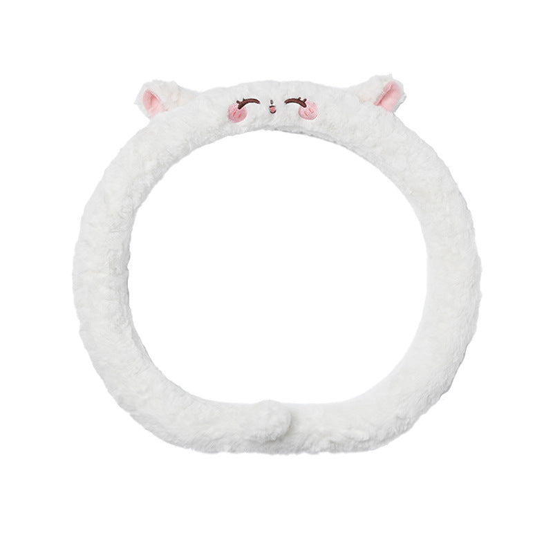 Plush Cat Steering Wheel Cover