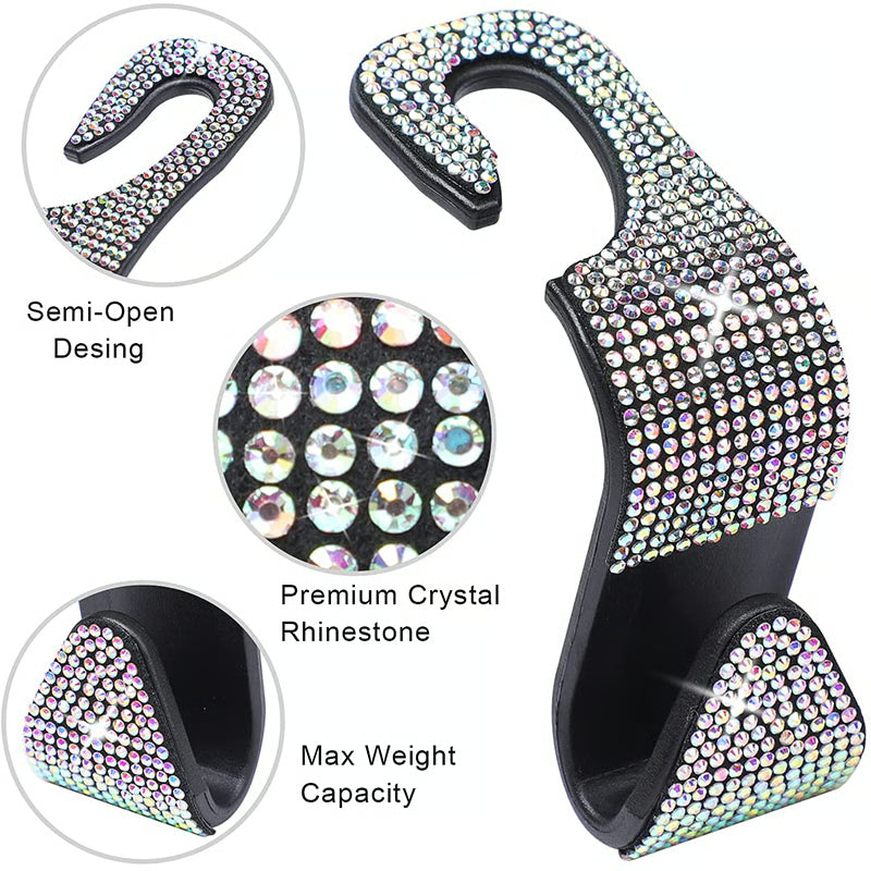 Car Seat Back Hook with Rhinestones